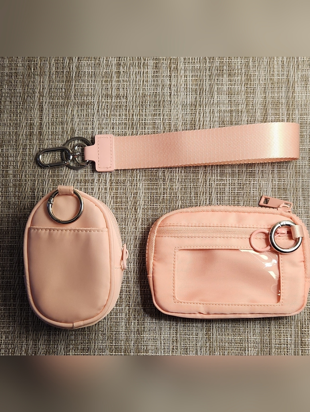 Nylon Pink Wallet And Pink Mini Backpack